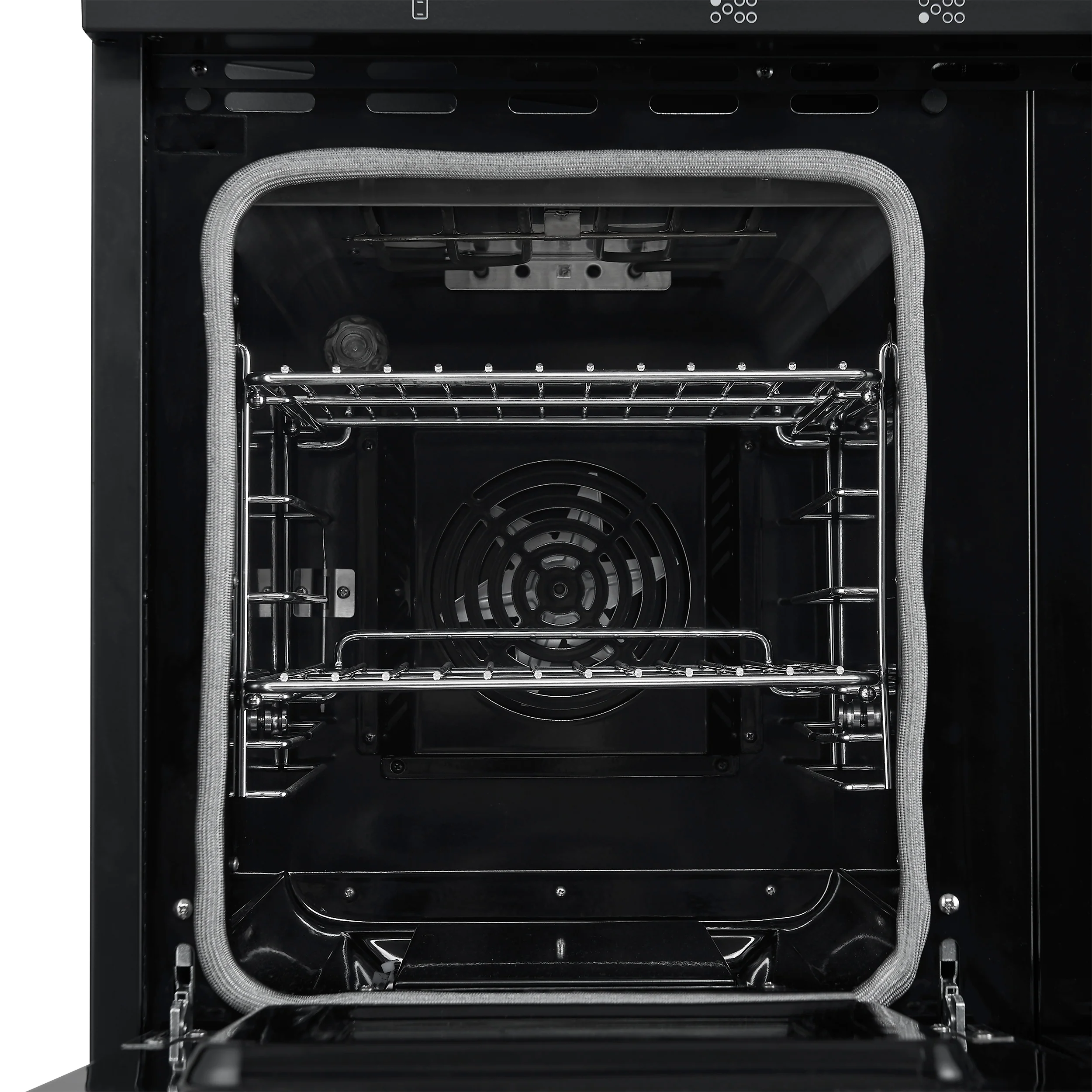 Forno Paolo 48 Inch Freestanding Electric Range in Black with Antique Brass, 6.7 cu.ft, True Convection Oven, Energy Efficient - Image 11