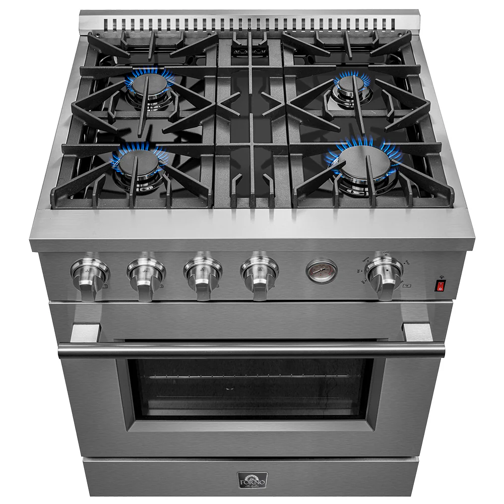 Marco 30-inch Gas Range Stainless Steel, 4 Burners 37,000 BTU, 4.32 cu.ft. Convection Oven - Image 2