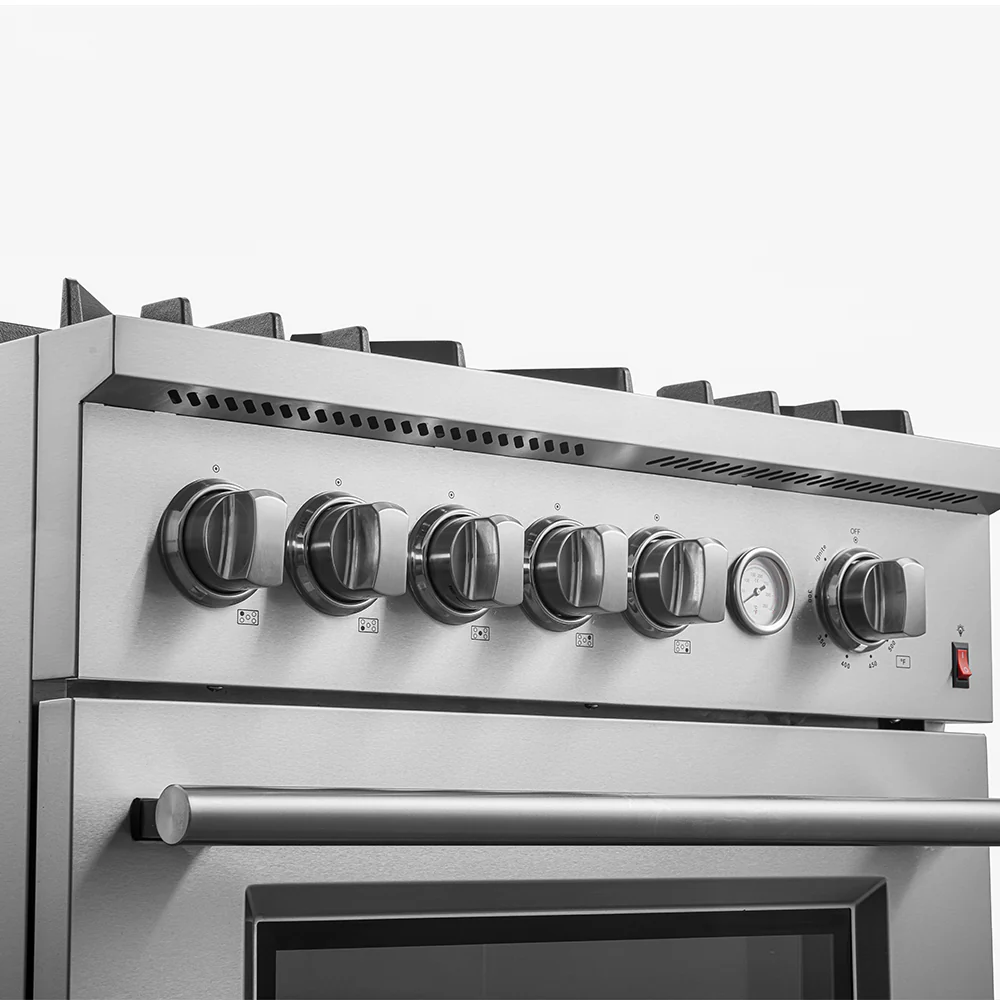 FORNO Premium 3-Piece Kitchen Bundle - 30" Gas Range, Bottom Freezer Refrigerator, Built-In Dishwasher, Stainless Steel - FBDL-012-01CAUS - Image 9