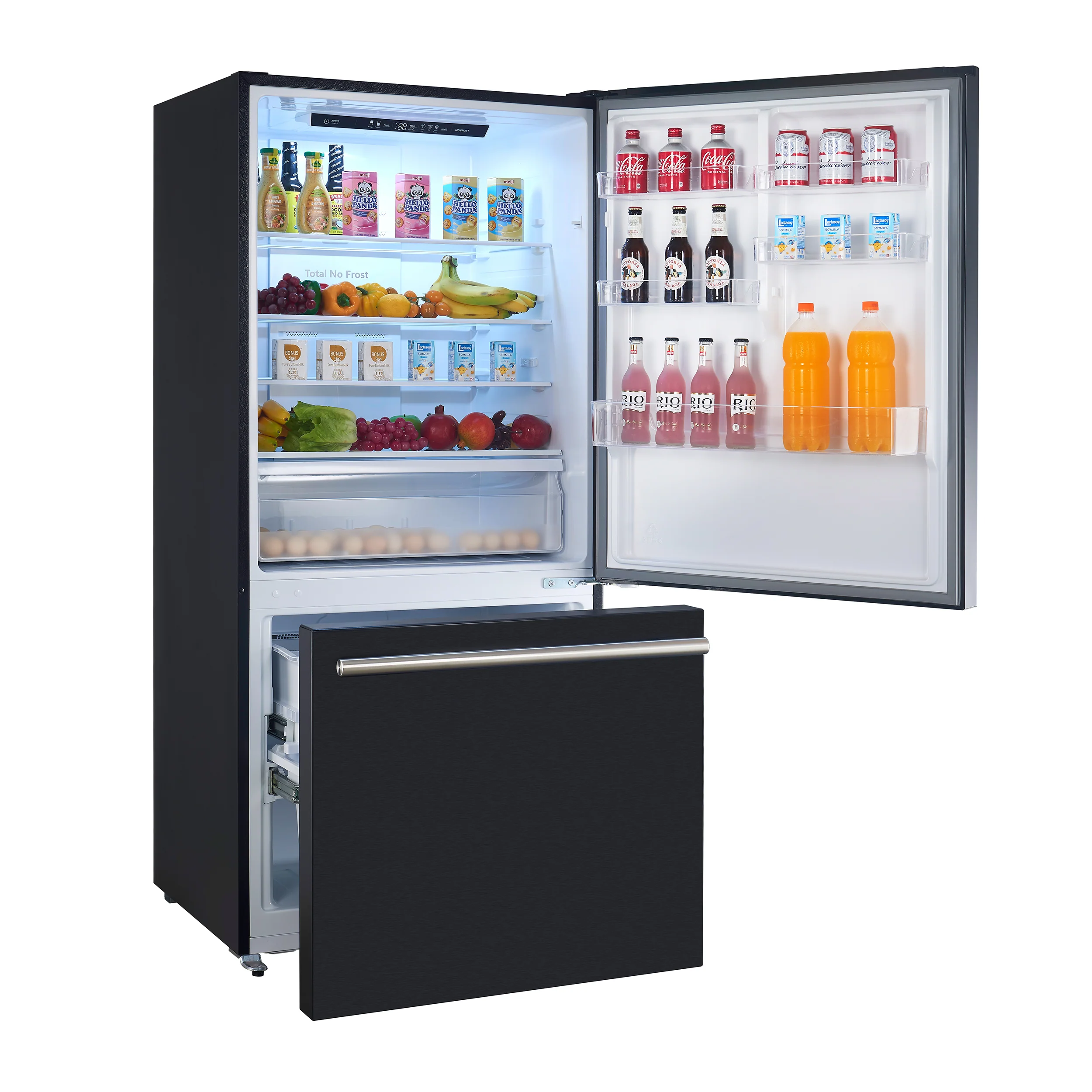 Forno Milano Espresso 31-Inch Bottom Freezer Refrigerator, Black, 17.2 cu.ft Capacity, Energy Efficient - Image 9