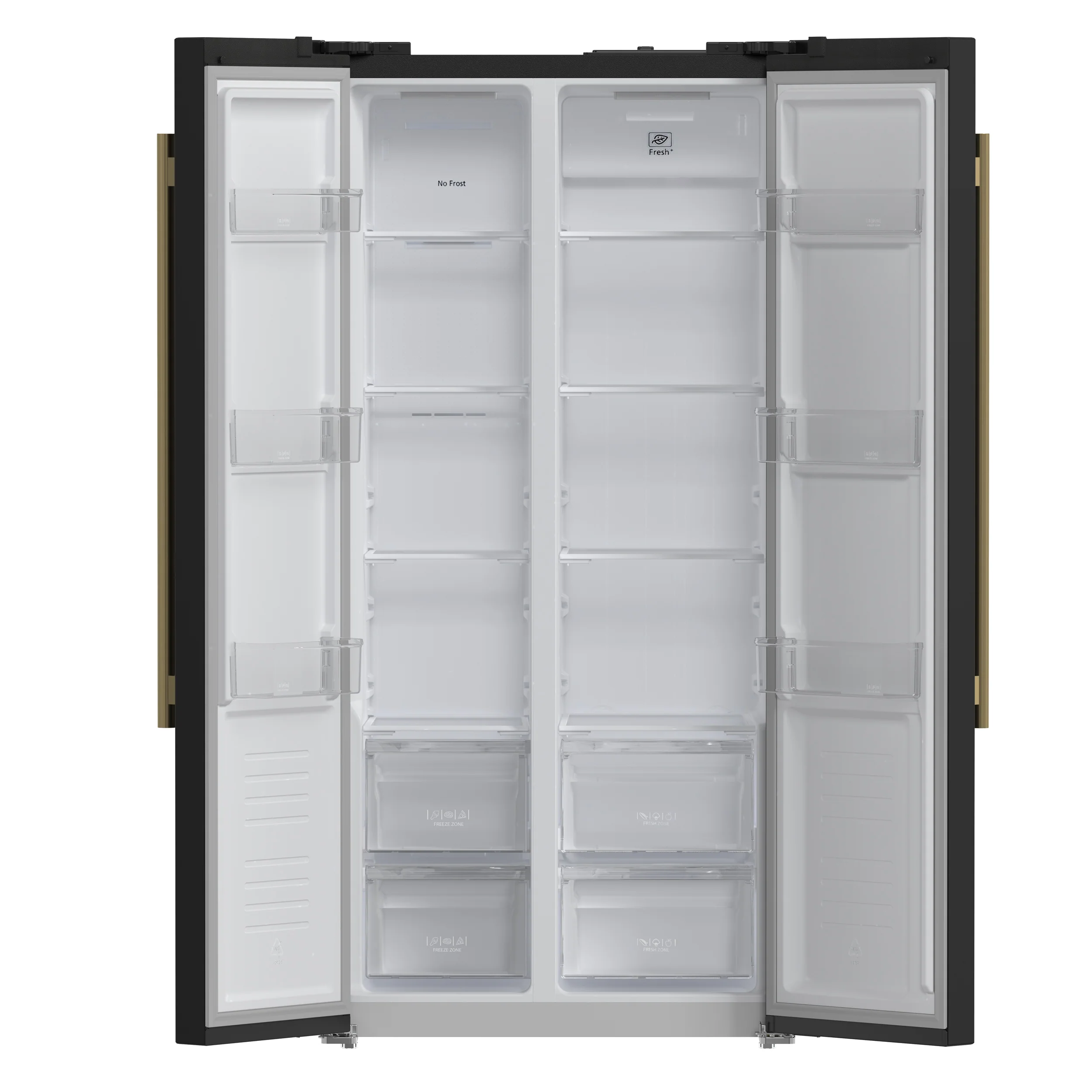 Forno Salerno Espresso 33-Inch Black Side-by-Side Refrigerator, 15.6 Cu. Ft., Energy-Efficient, No Frost, Modern Design - Image 3