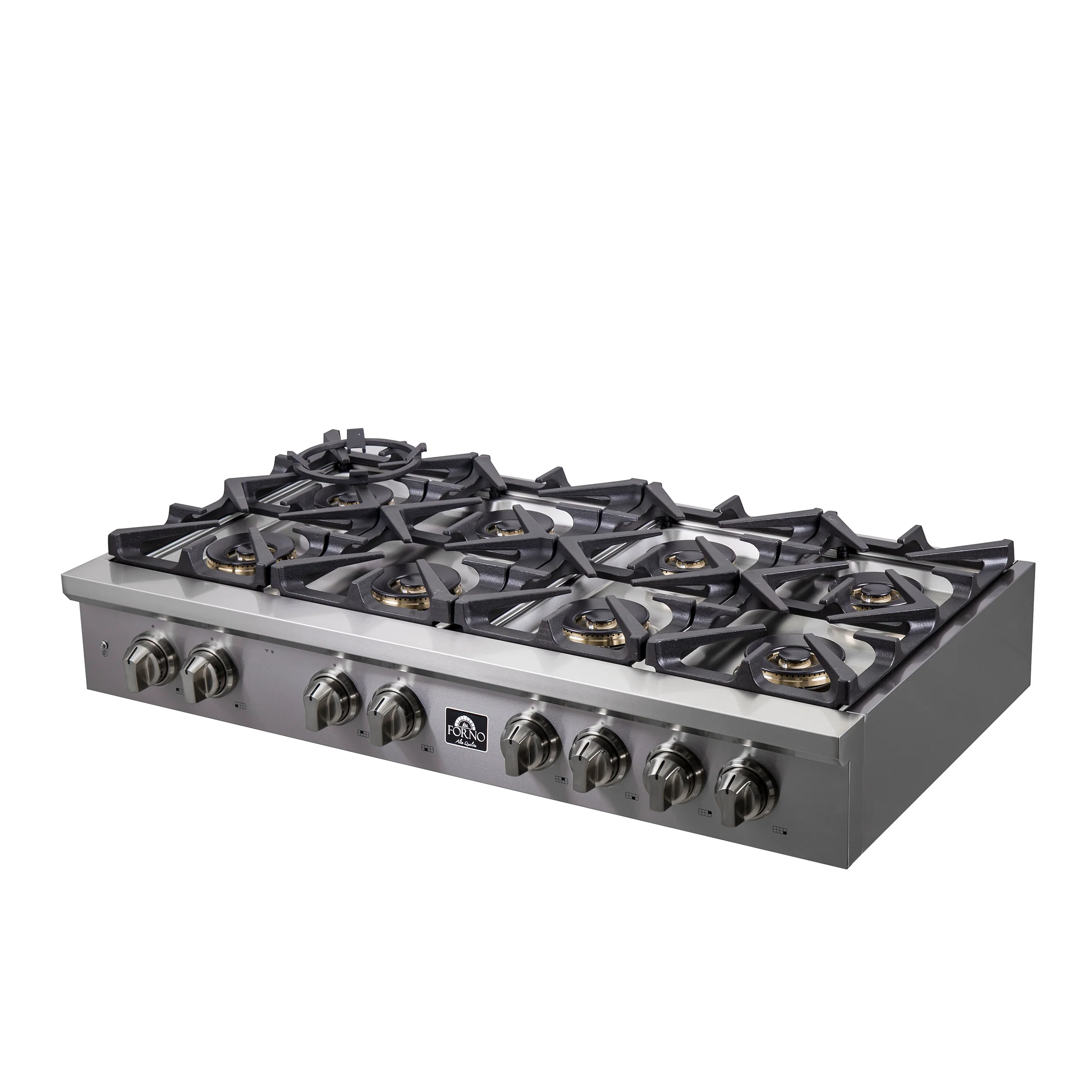 Forno Spezia Alta Qualita 48-Inch Pro-Style Gas Rangetop, Stainless Steel, 8 Sealed Burners, Continuous Cast Iron Grates, High Heat Output - Image 2