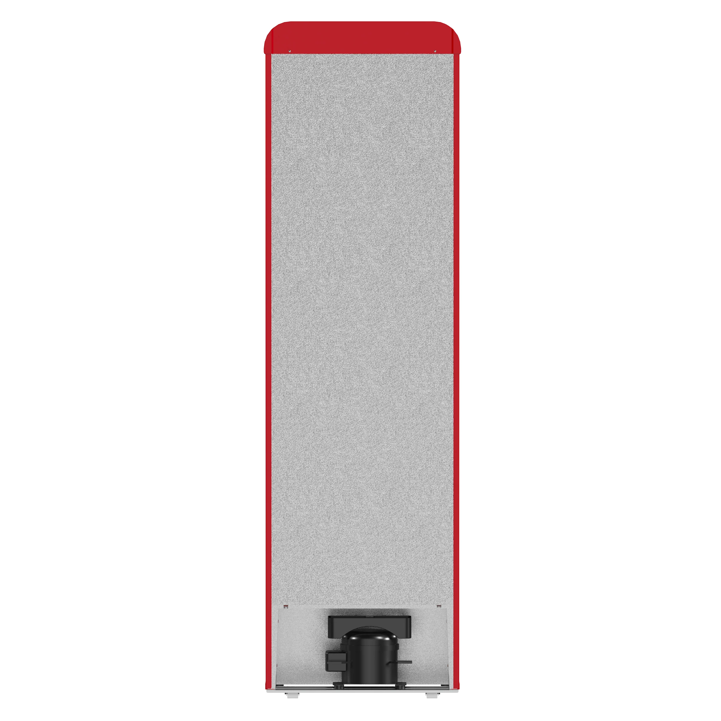 Forno Storico 22-Inch Retro bottom freezer Fridge in Red, 9 cu.ft, silver handle - Image 4