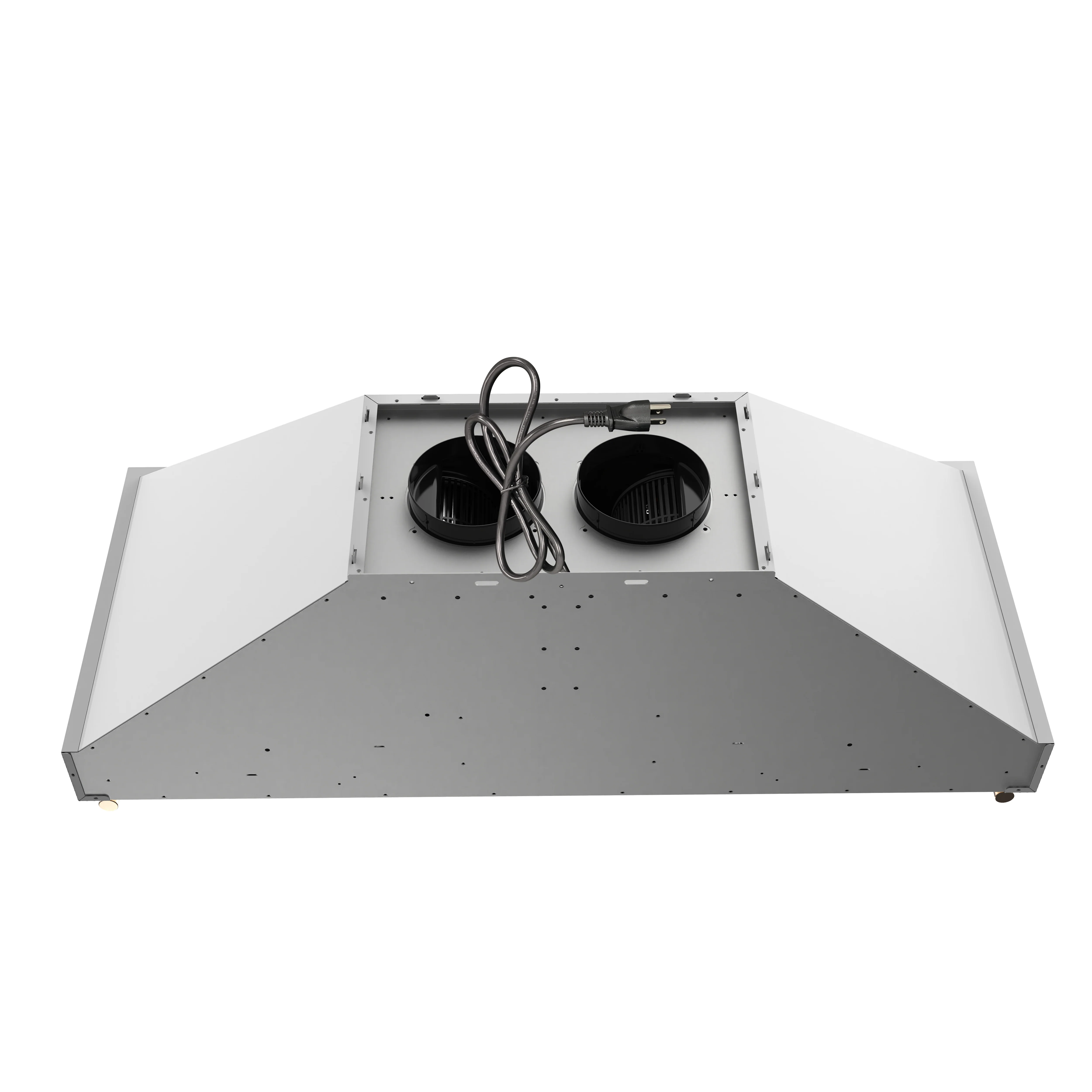 Forno Venezia 48 Inch Wall-Mounted Range Hood in White with Antique Brass Accessories, Touch Controls and Baffle Filters - Image 5