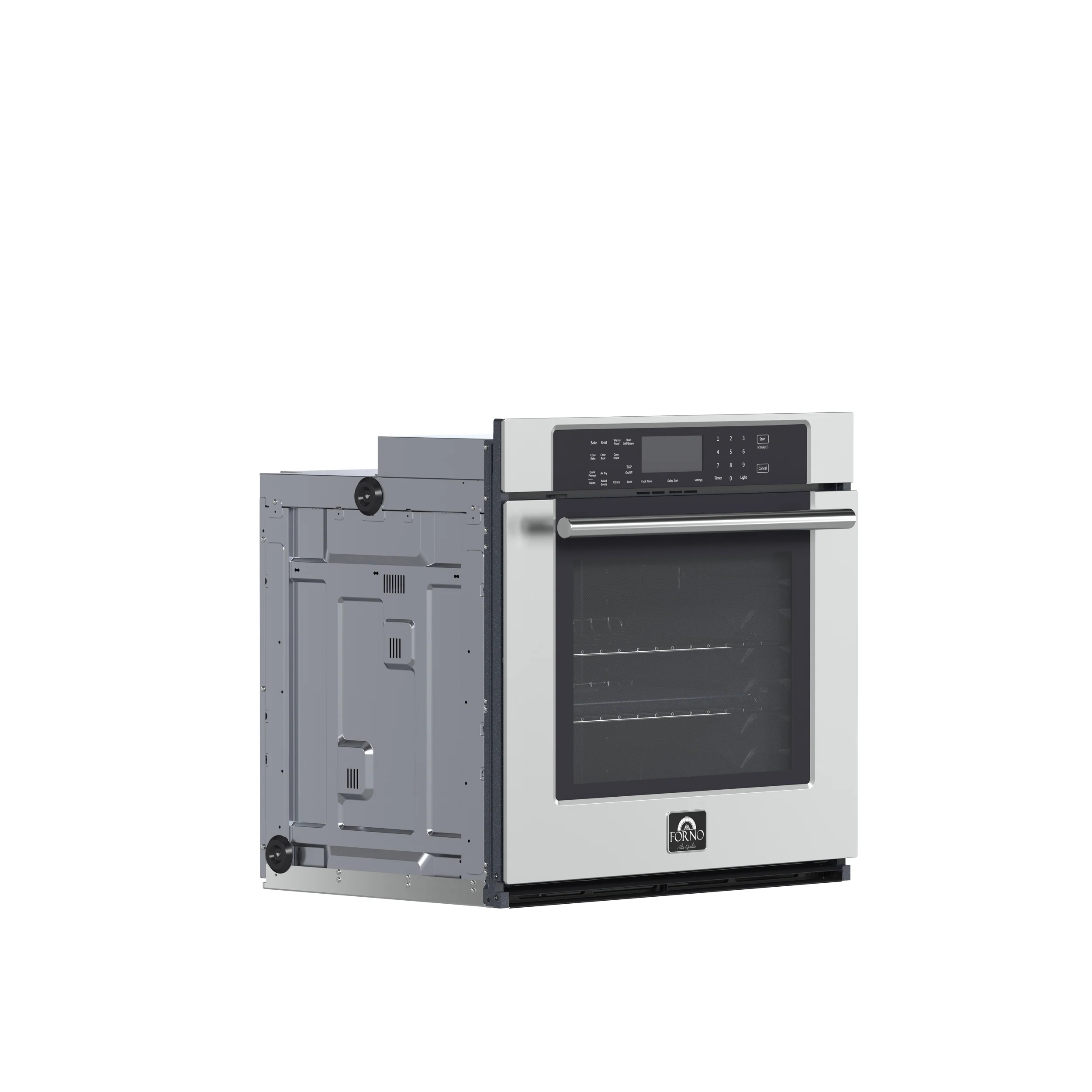 Forno Villarosa 30-Inch Electric Wall Oven, Stainless Steel, 5.0 cu.ft Capacity, Air Fry, Steam Cleaning, Glass Touch Controls - Image 2