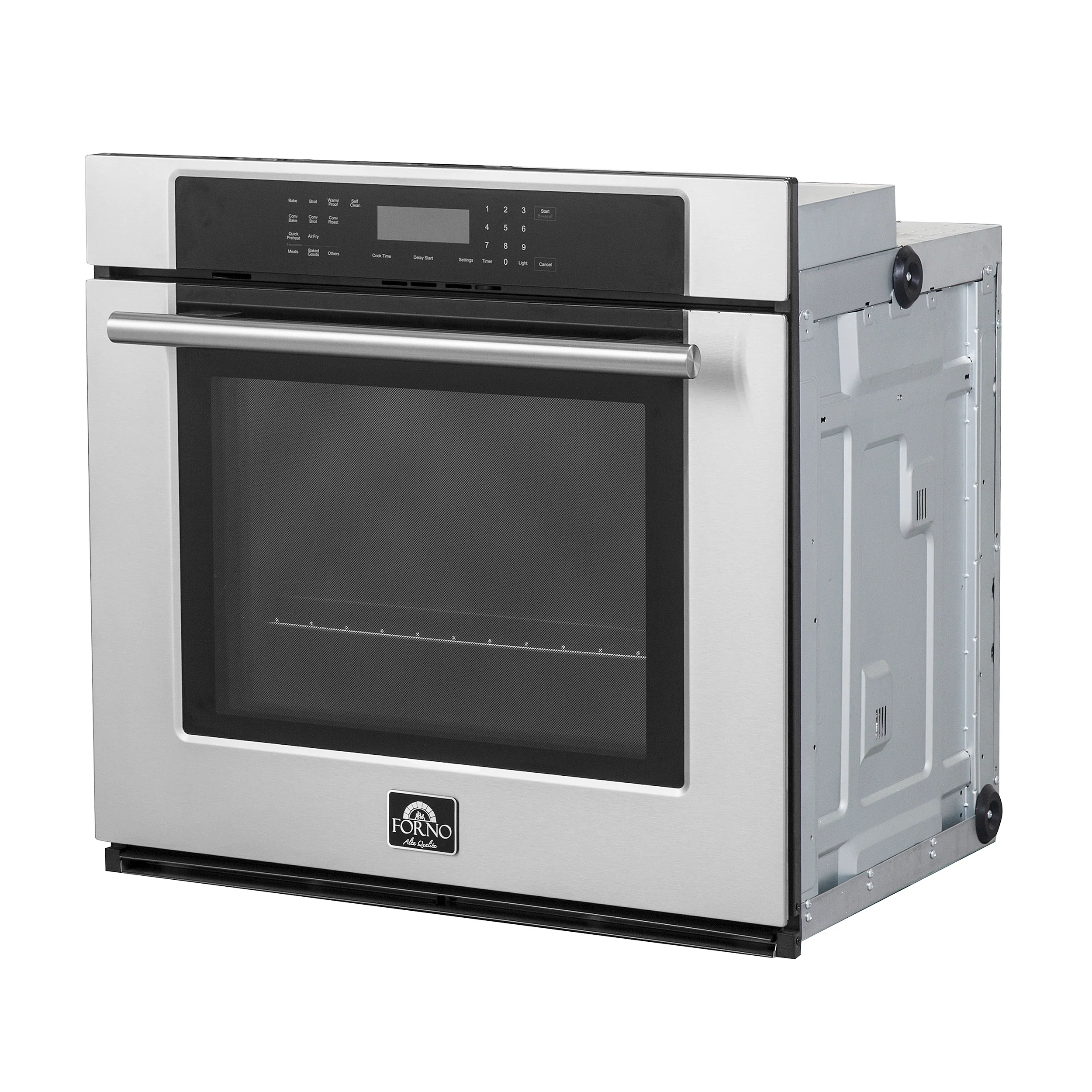 Forno Villarosa 30-Inch Electric Wall Oven, Stainless Steel, 5.0 cu.ft Capacity, Air Fry, Steam Cleaning, Glass Touch Controls - Image 3