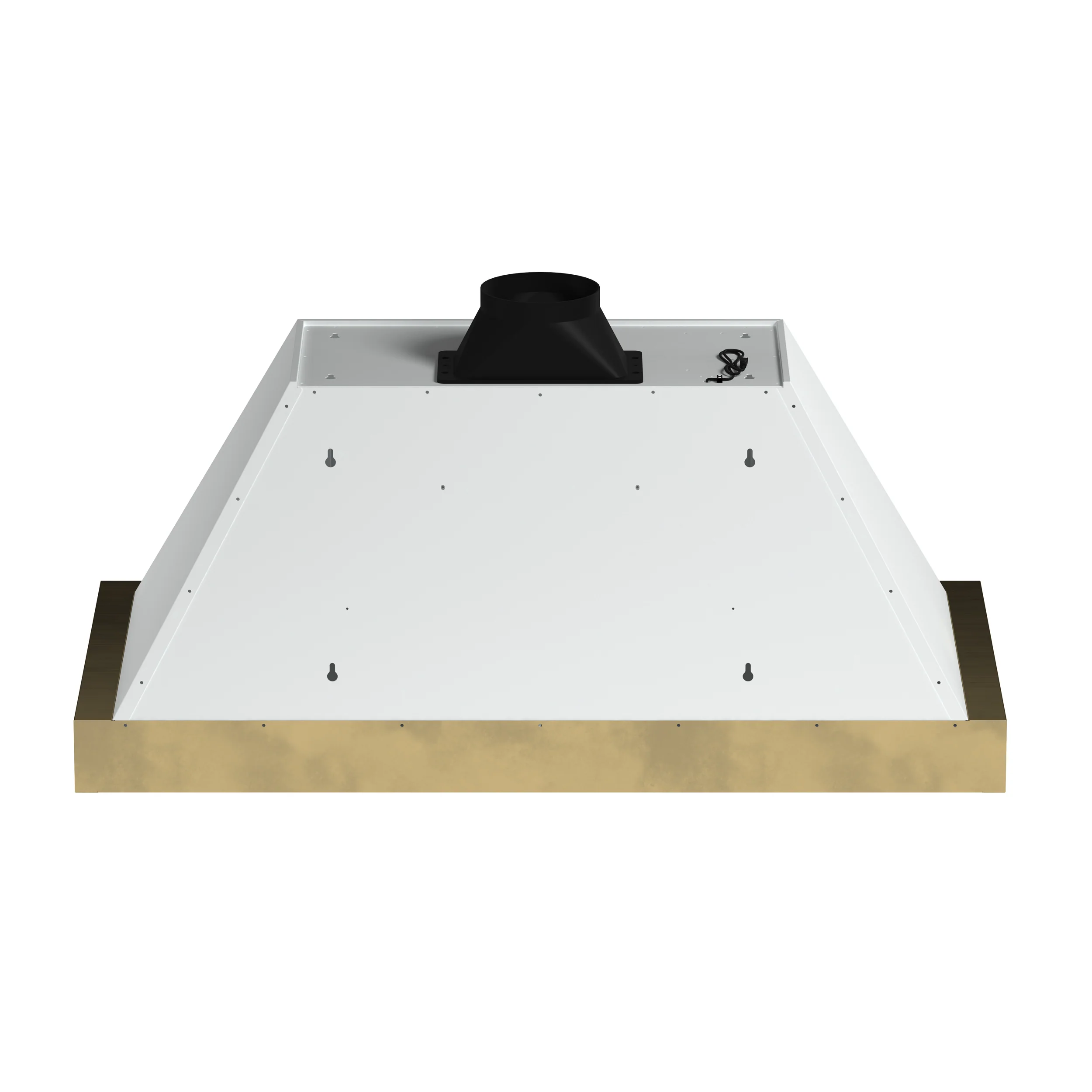 Forno Vittorio 48-Inch Wall Mount Range Hood, White with Antique Brass Trim, 600 CFM Airflow, Dishwasher-Safe Baffle Filters, Remote Control, 3-Speed Fan, Bright LED Lighting - Image 9