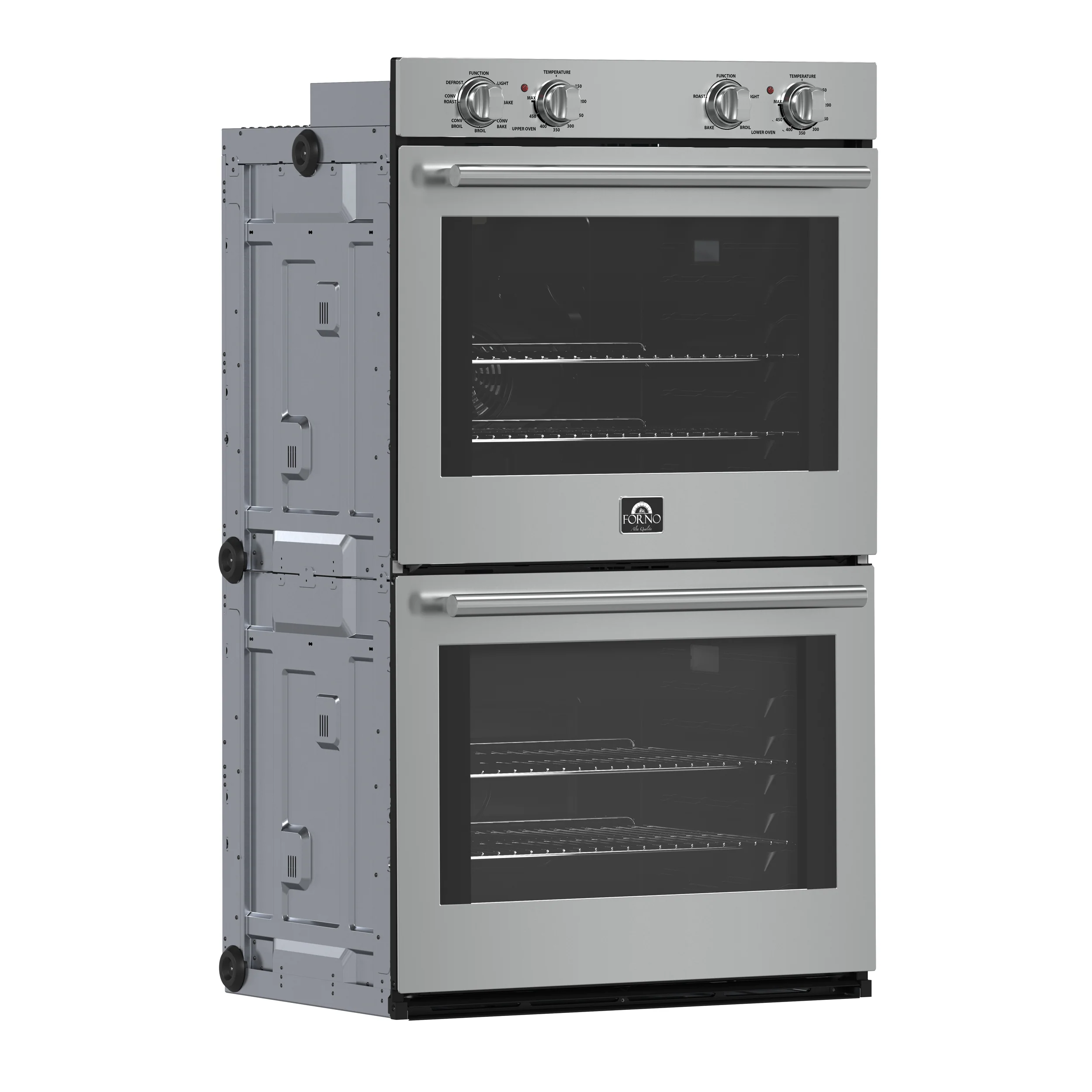 Forno Vomero 30-Inch Double Wall Oven, Stainless Steel, 10 cu.ft Total Capacity, 7100W Convection, Mechanical Controls, Self-Cleaning Function - Image 6