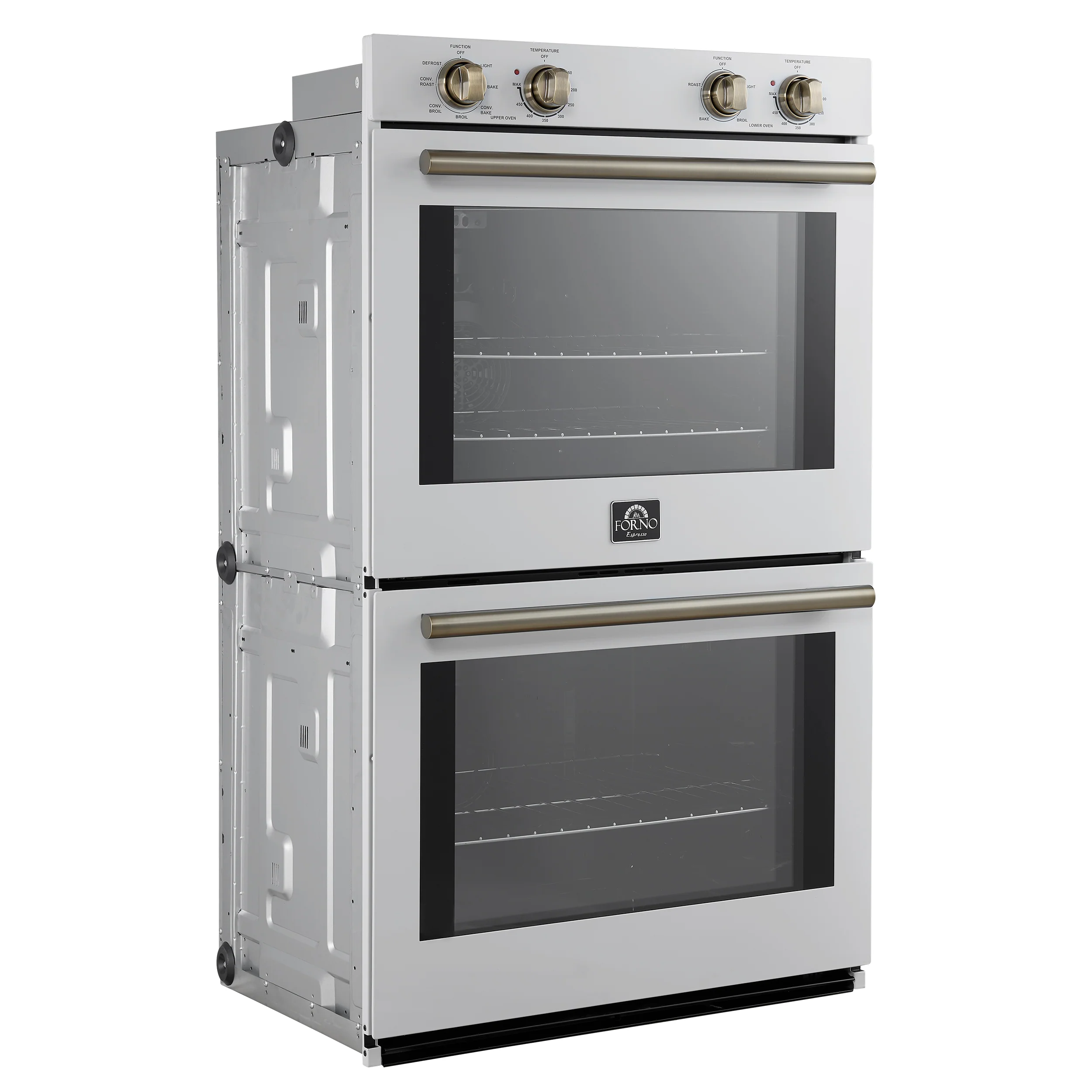Forno Vomero 30-Inch Double Wall Oven, White, 10 cu.ft Total Capacity, 7100W Convection, Mechanical Controls, Manuel Steam Clean - Image 5