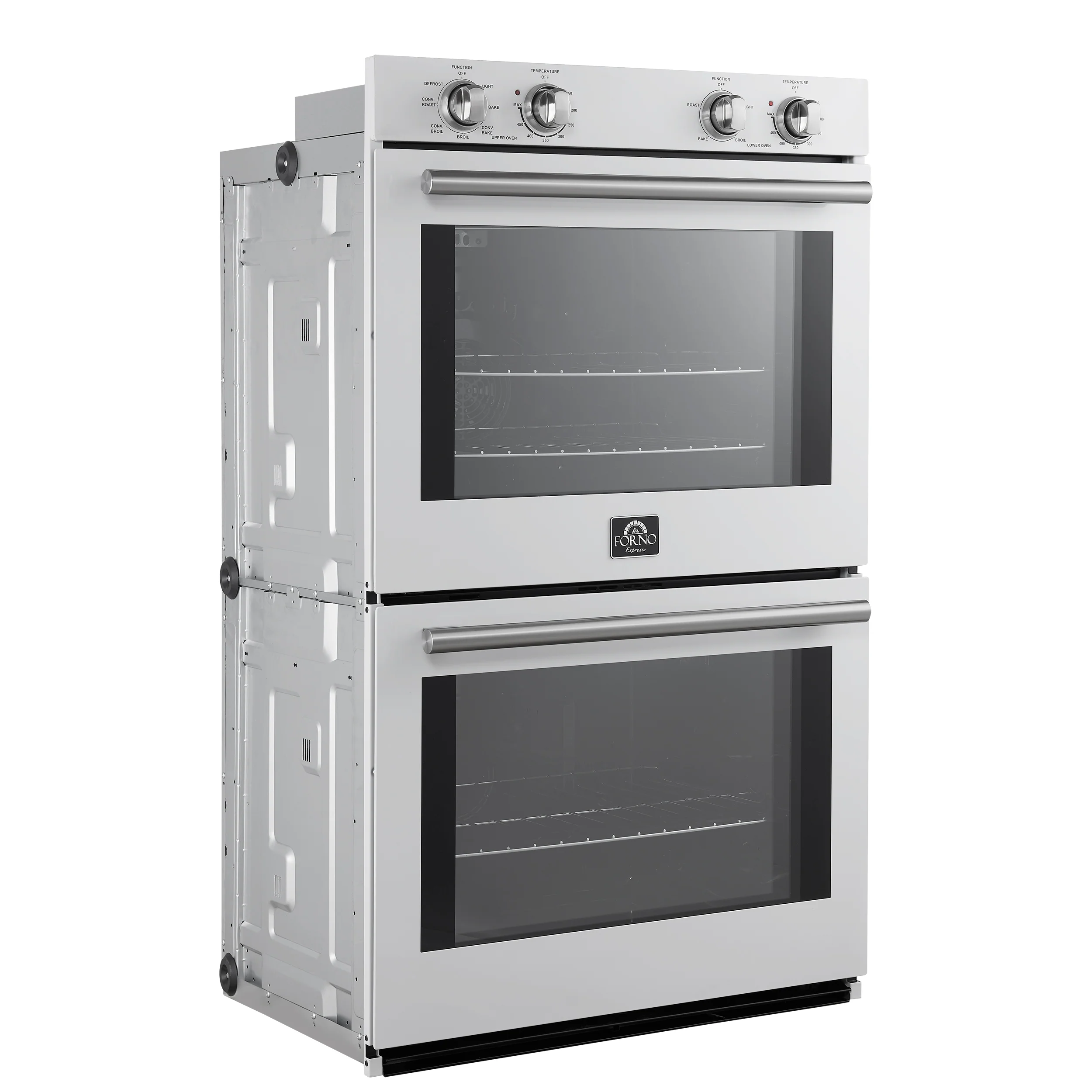 Forno Vomero 30-Inch Double Wall Oven, White, 10 cu.ft Total Capacity, 7100W Convection, Mechanical Controls, Manuel Steam Clean - Image 6