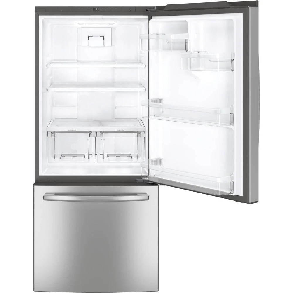 GDE21DYRKFS - REFRIGERATORS - GE - Bottom Freezer - Stainless Steel - Open Box - Image 3