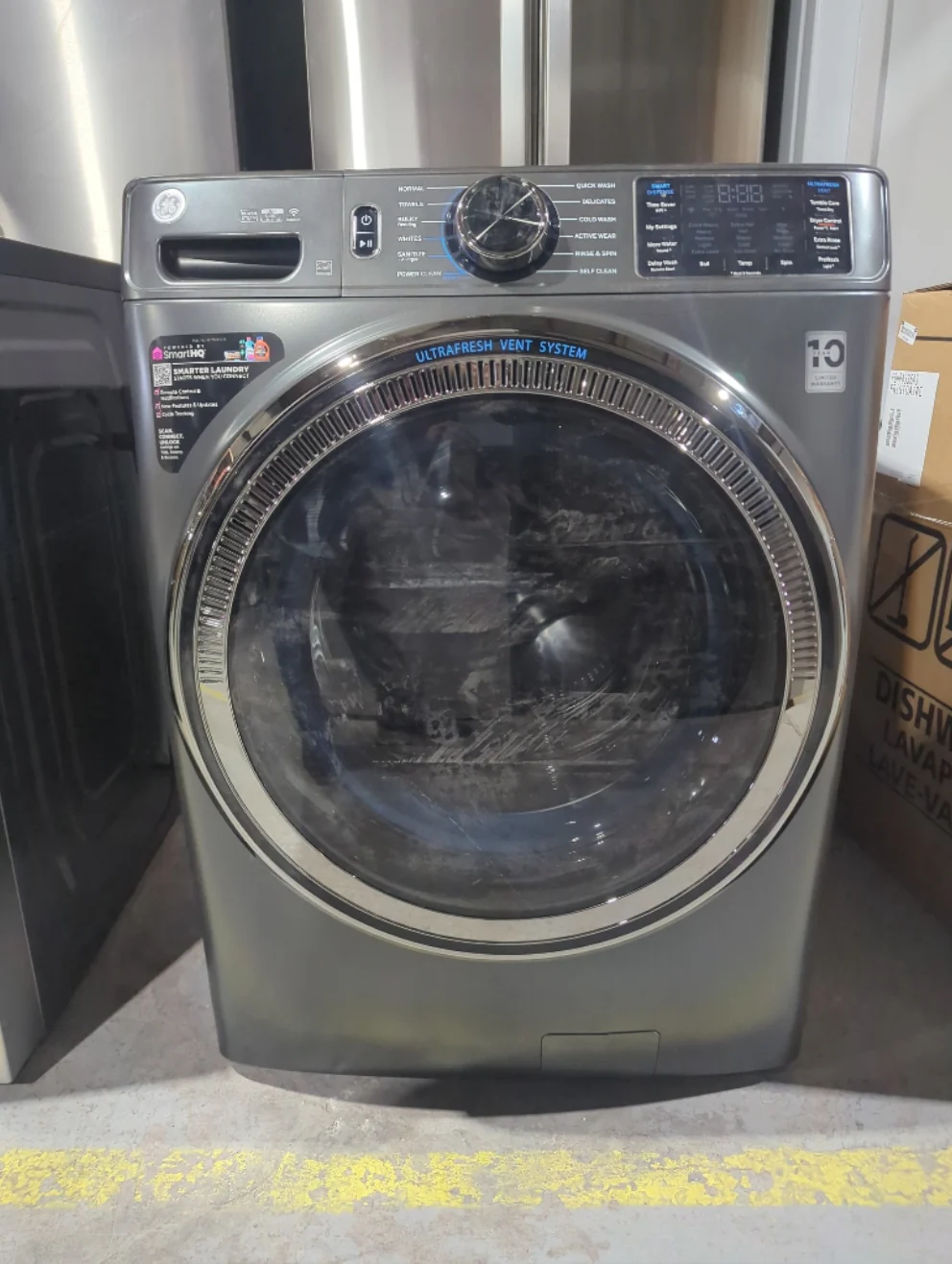 GFW655SPVDS - WASHERS - GE - Front Loading - Carbon Graphite - Open Box - Image 2