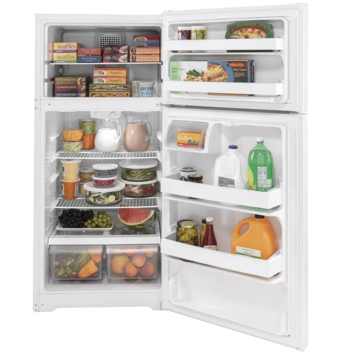 GTE16DTNRWW - REFRIGERATORS - GE - Top Freezer - White - Open Box - Image 4