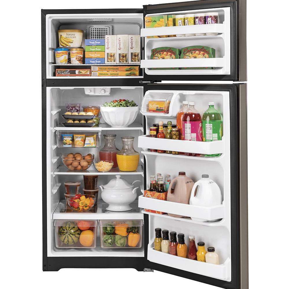 GTE18GMNRES - REFRIGERATORS - GE - Top Freezer - Slate Grey - Open Box - Image 4