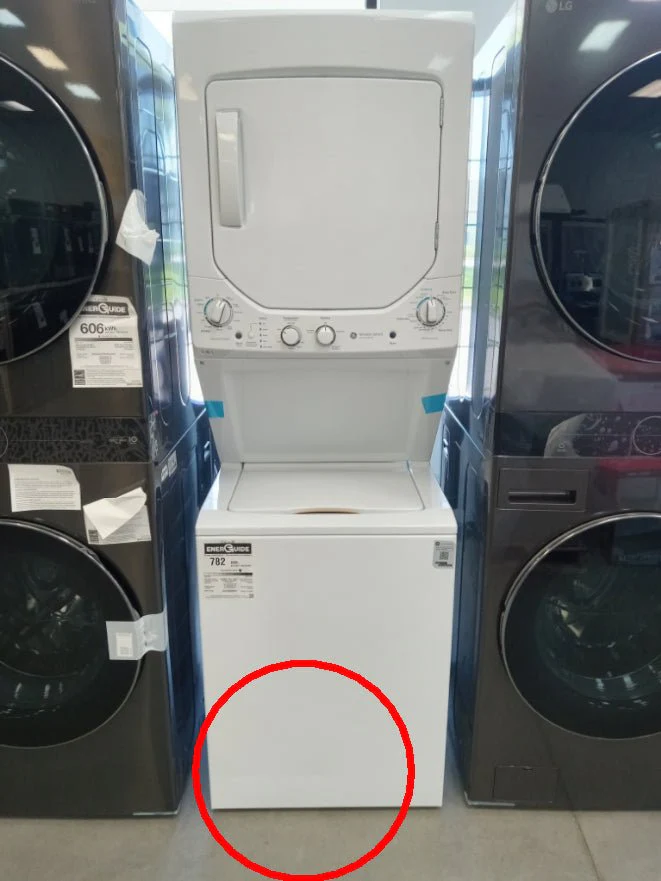 GUD24ESMMWW - LAUNDRY CENTERS - GE - Stacked Washer/Dryer - Electric - White - Open Box - Image 2