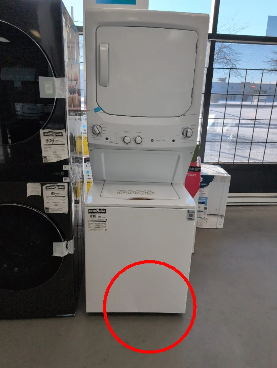 GUD27ESMMWW - LAUNDRY CENTERS - GE - Stacked Washer/Dryer - Electric - White - Open Box - Image 2