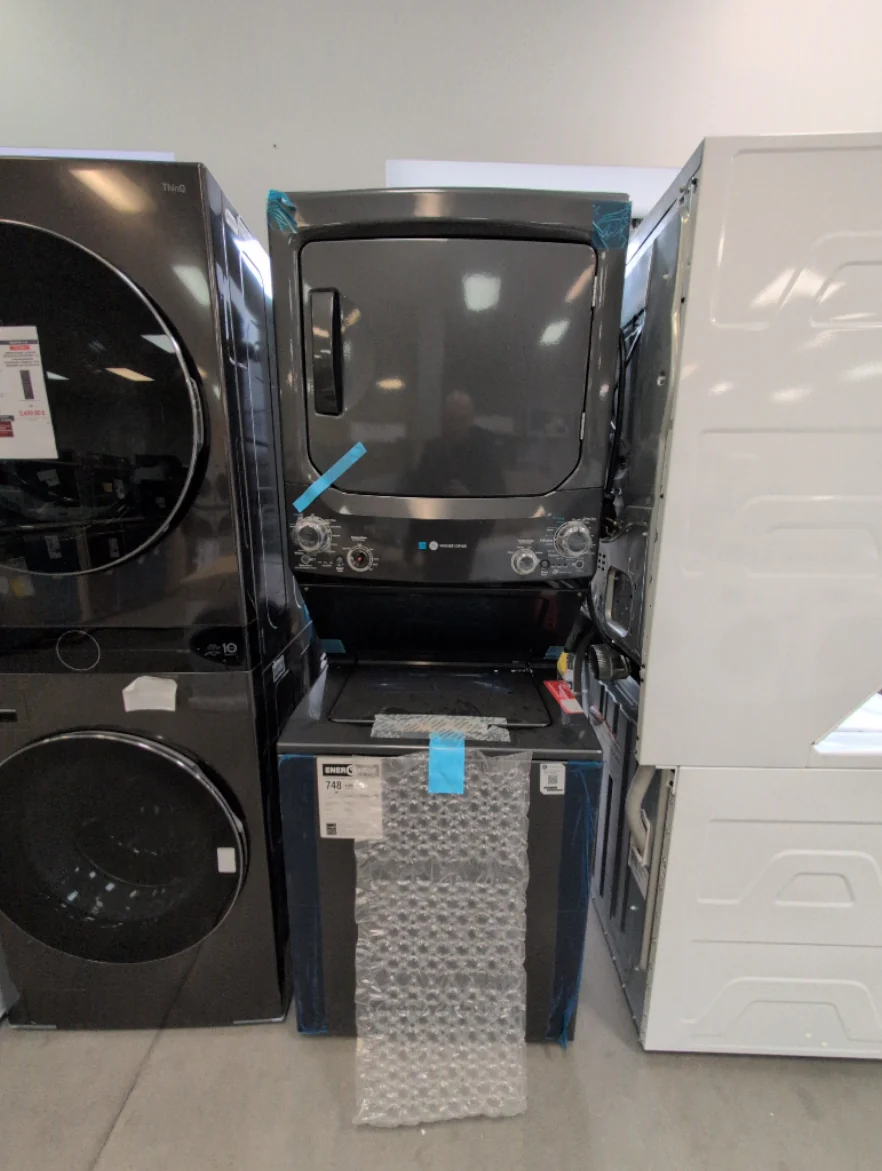 GUD37EEMNDG - LAUNDRY CENTERS - GE - Stacked Washer/Dryer - Electric - Grey - Open Box - Image 2