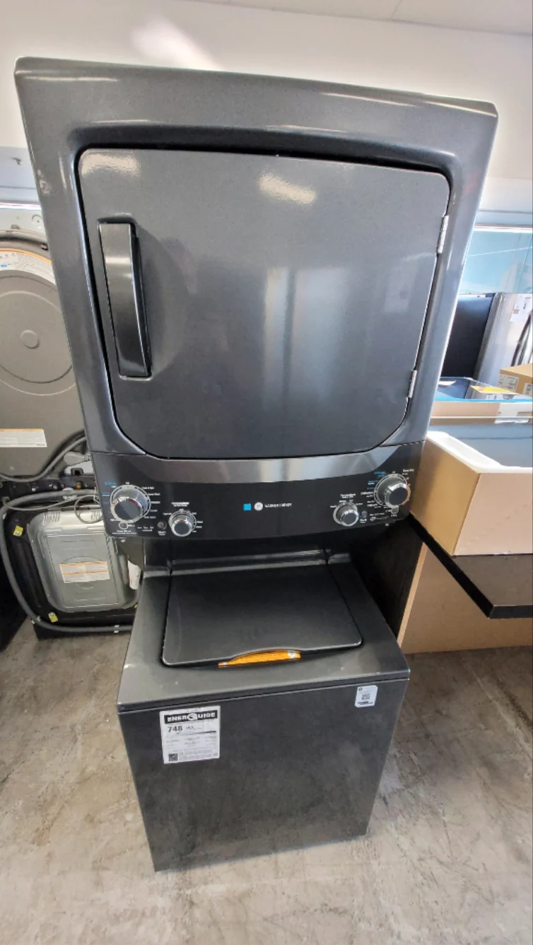GUD37EEMNDG - LAUNDRY CENTERS - GE - Stacked Washer/Dryer - Electric - Grey - Open Box - Image 2