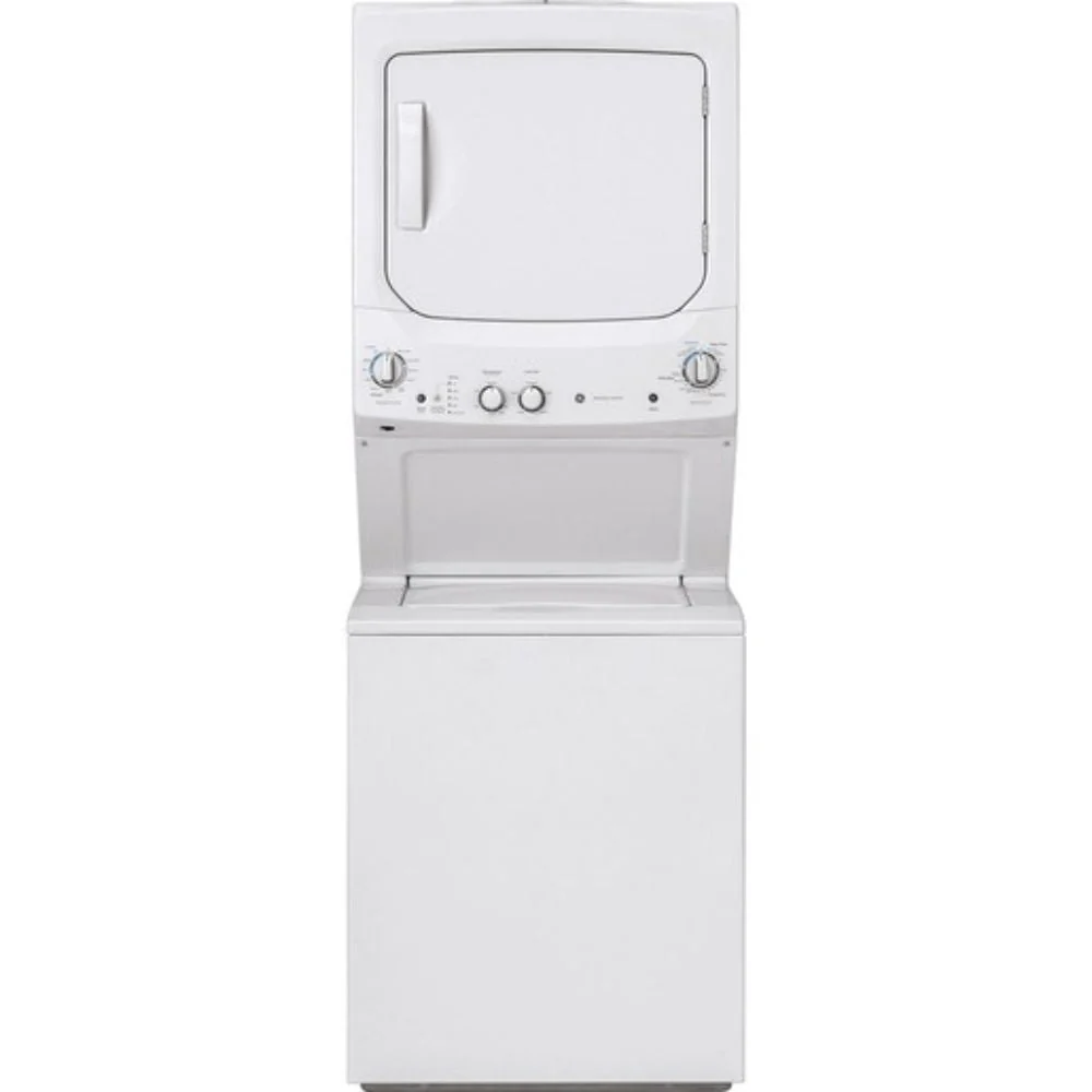GUV27ESMWWW - LAUNDRY CENTERS - GE - Stacked Washer/Dryer - Electric - White - Open Box