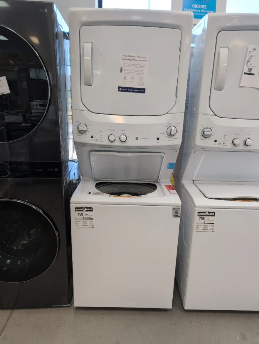 GUV27ESMWWW - LAUNDRY CENTERS - GE - Stacked Washer/Dryer - Electric - White - Open Box - Image 2