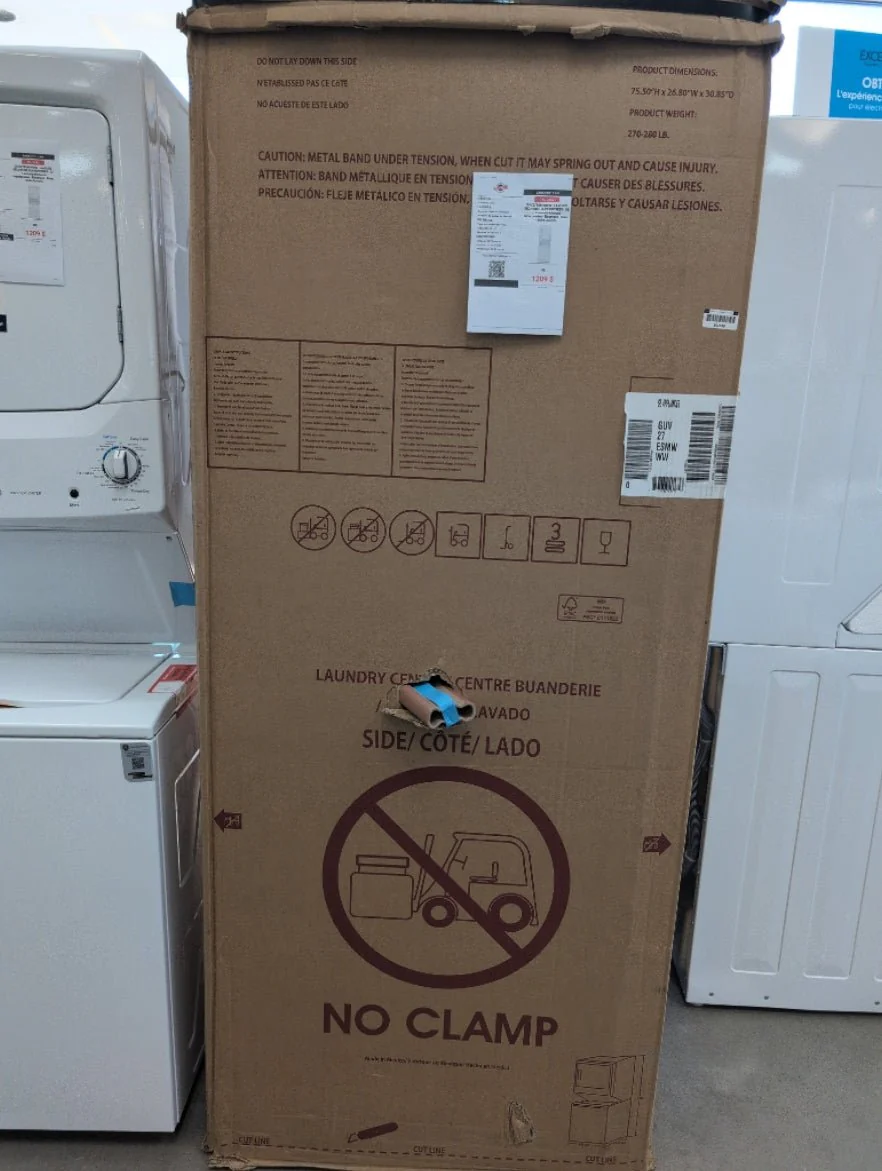 GUV27ESMWWW - LAUNDRY CENTERS - GE - Stacked Washer/Dryer - Electric - White - Open Box - Image 2