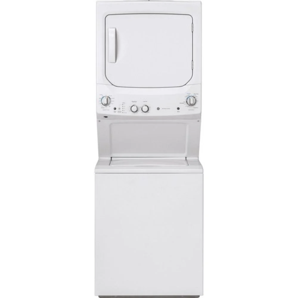 GUV27ESMWWW - LAUNDRY CENTERS - GE - Stacked Washer/Dryer - Electric - White - Open Box