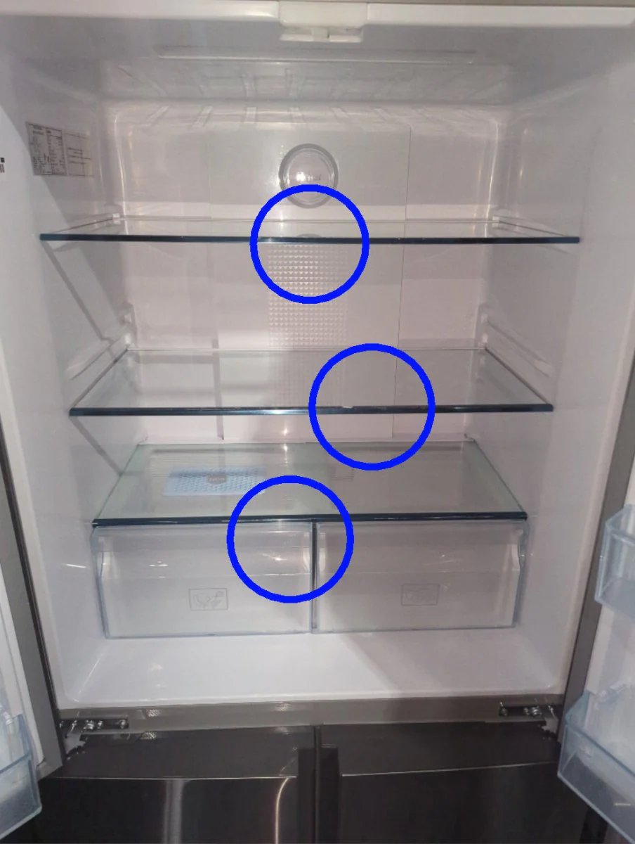 HRQ16N3BGS - REFRIGERATORS - Haier - French 4-Door - Stainless Steel - Open Box - Image 3