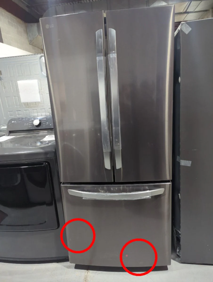 LRFNS2200D - REFRIGERATORS - LG - French 3-Door - Black Stainless - Open Box - Image 2