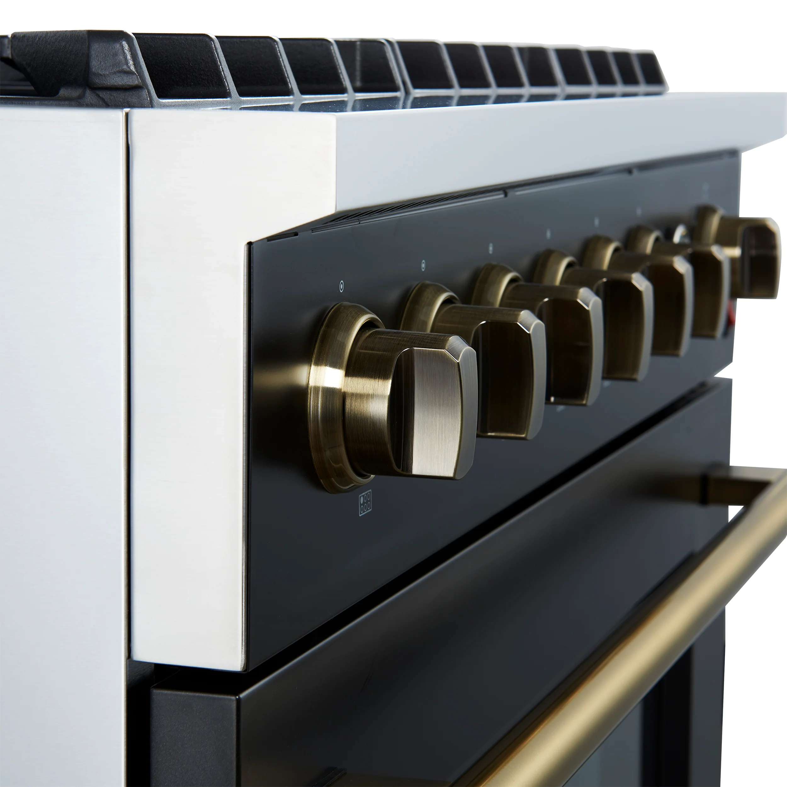 Marco 36-Inch Gas Range Black & Antique Brass Design, 6 Burners 67,000 BTU, 5.36 cu.ft. Convection Oven - Image 5