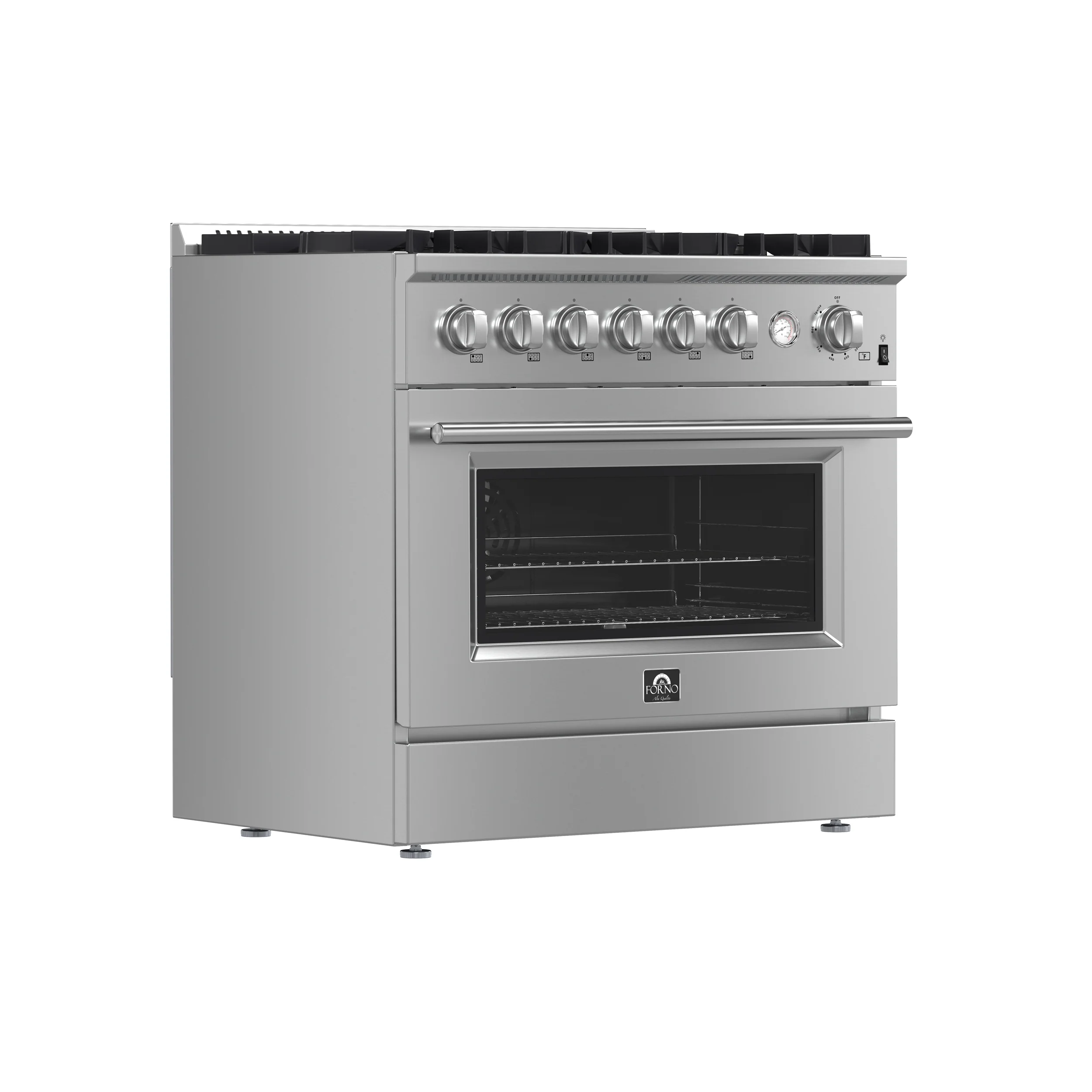 Marco 36-Inch Gas Range Stainless Steel, 6 Burners 67,000 BTU, 5.36 cu.ft. Convection Oven - Image 3