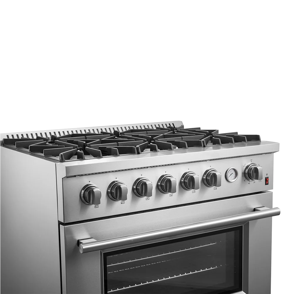 Marco 36-Inch Gas Range Stainless Steel, 6 Burners 67,000 BTU, 5.36 cu.ft. Convection Oven - Image 6