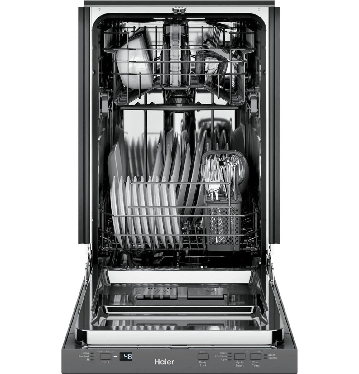 QDT125SSLSS - DISHWASHERS - Haier - Top Controls - Stainless Steel - Open Box - Image 3