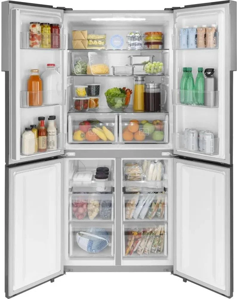 QHE16HYPFS - REFRIGERATORS - Haier - French 4-Door - Stainless Steel - Open Box - Image 8