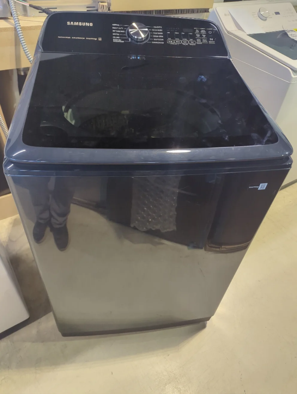 WA53CG7155AD - WASHERS - Samsung - Top Loading - Brushed Navy - Open Box - Image 2