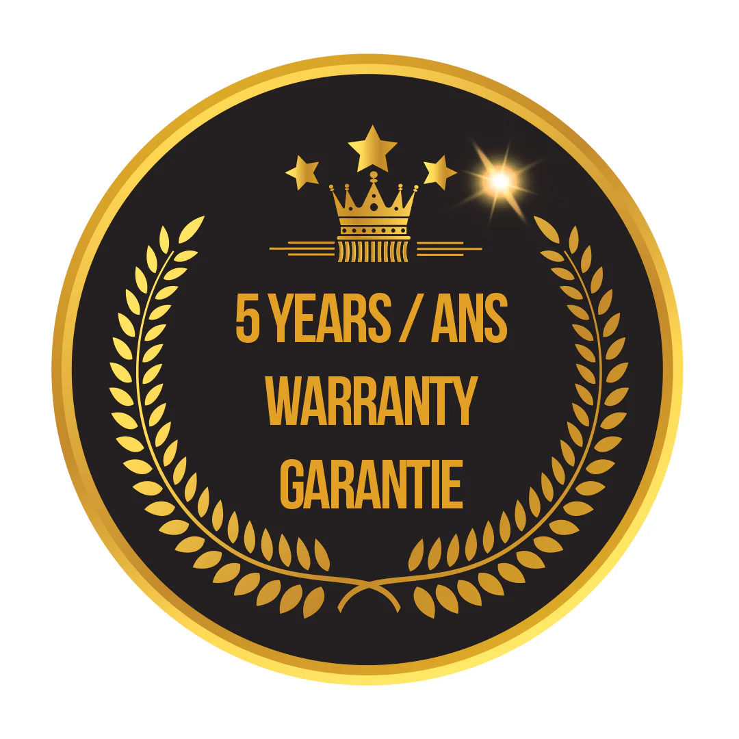 Warranty for 5 years