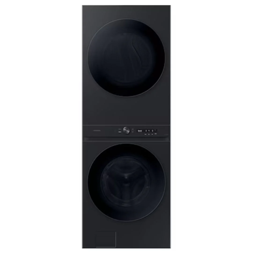 WH46DBH100EV - LAUNDRY CENTERS - Samsung - Stacked Washer/Dryer - Electric - Black Stainless Steel - Open Box