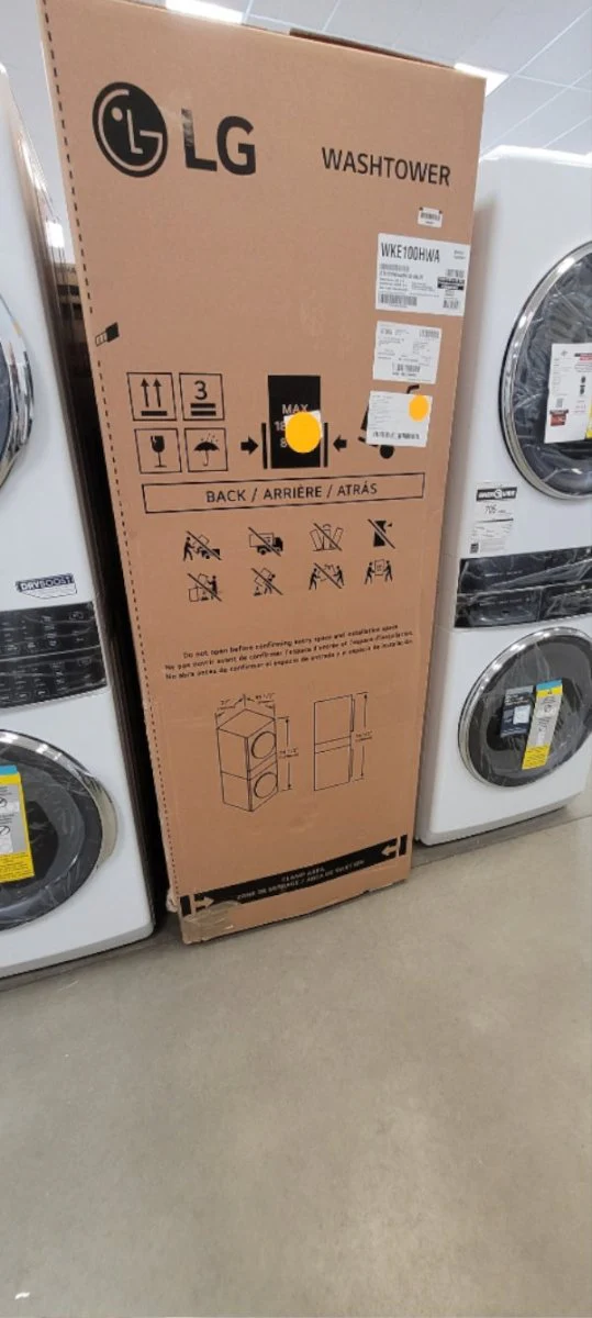 WKE100HWA - LAUNDRY CENTERS - LG - Stacked Washer/Dryer - Electric - White - Open Box - Image 3