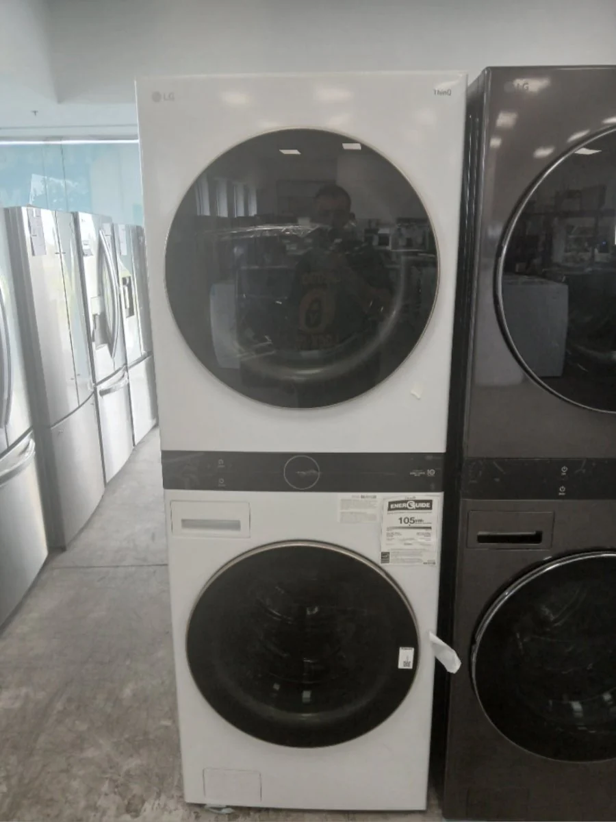 WKE100HWA - LAUNDRY CENTERS - LG - Stacked Washer/Dryer - Electric - White - Open Box - Image 3