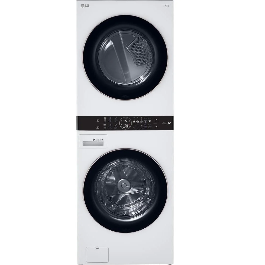 WKE100HWA - LAUNDRY CENTERS - LG - Stacked Washer/Dryer - Electric - White - Open Box - Image 2