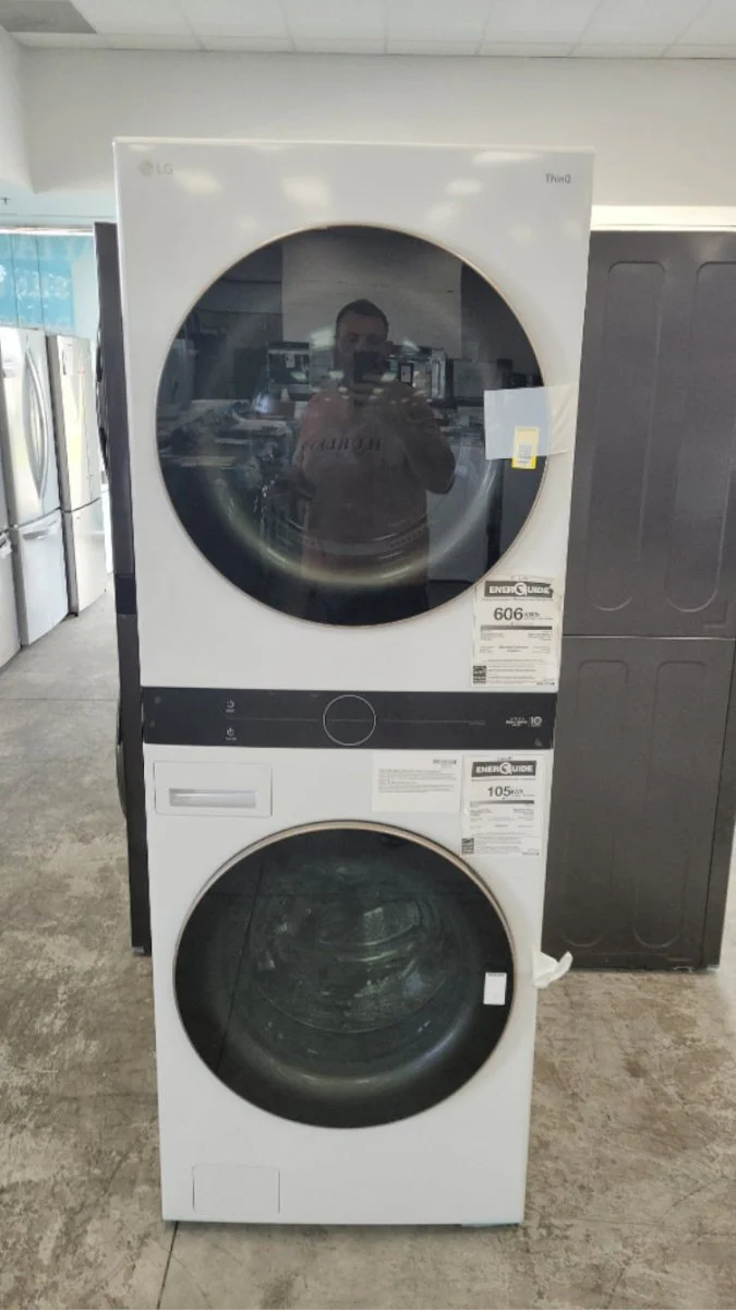 WKE100HWA - LAUNDRY CENTERS - LG - Stacked Washer/Dryer - Electric - White - Open Box - Image 4