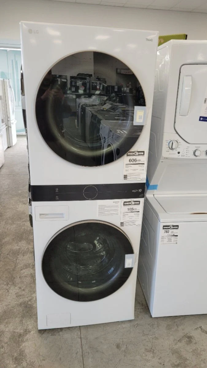 WKE100HWA - LAUNDRY CENTERS - LG - Stacked Washer/Dryer - Electric - White - Open Box - Image 3