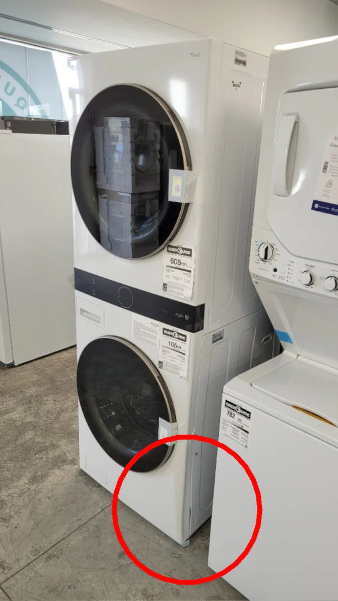 WKE100HWA - LAUNDRY CENTERS - LG - Stacked Washer/Dryer - Electric - White - Open Box - Image 4