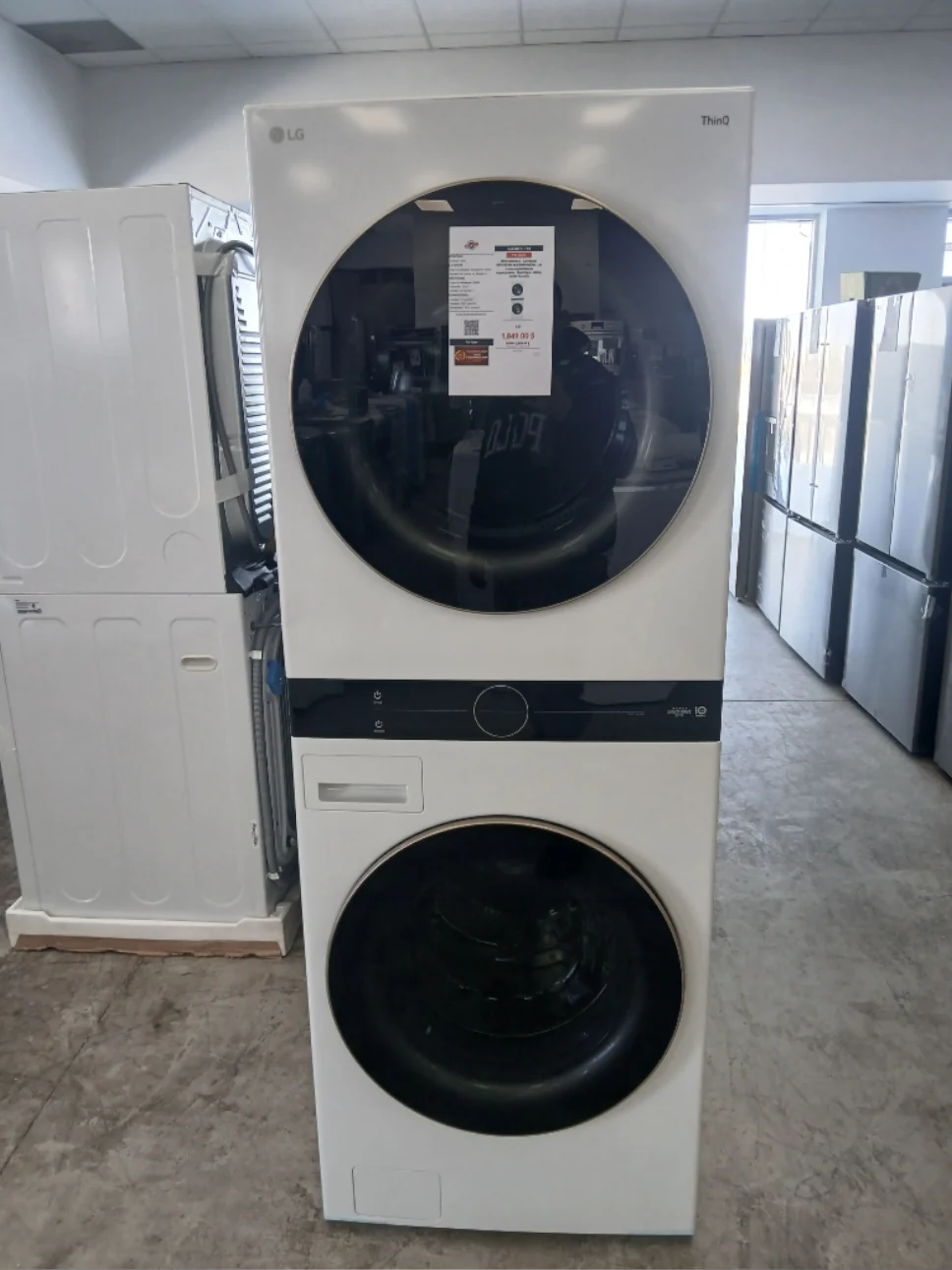 WKE100HWA - LAUNDRY CENTERS - LG - Stacked Washer/Dryer - Electric - White - Open Box - Image 2