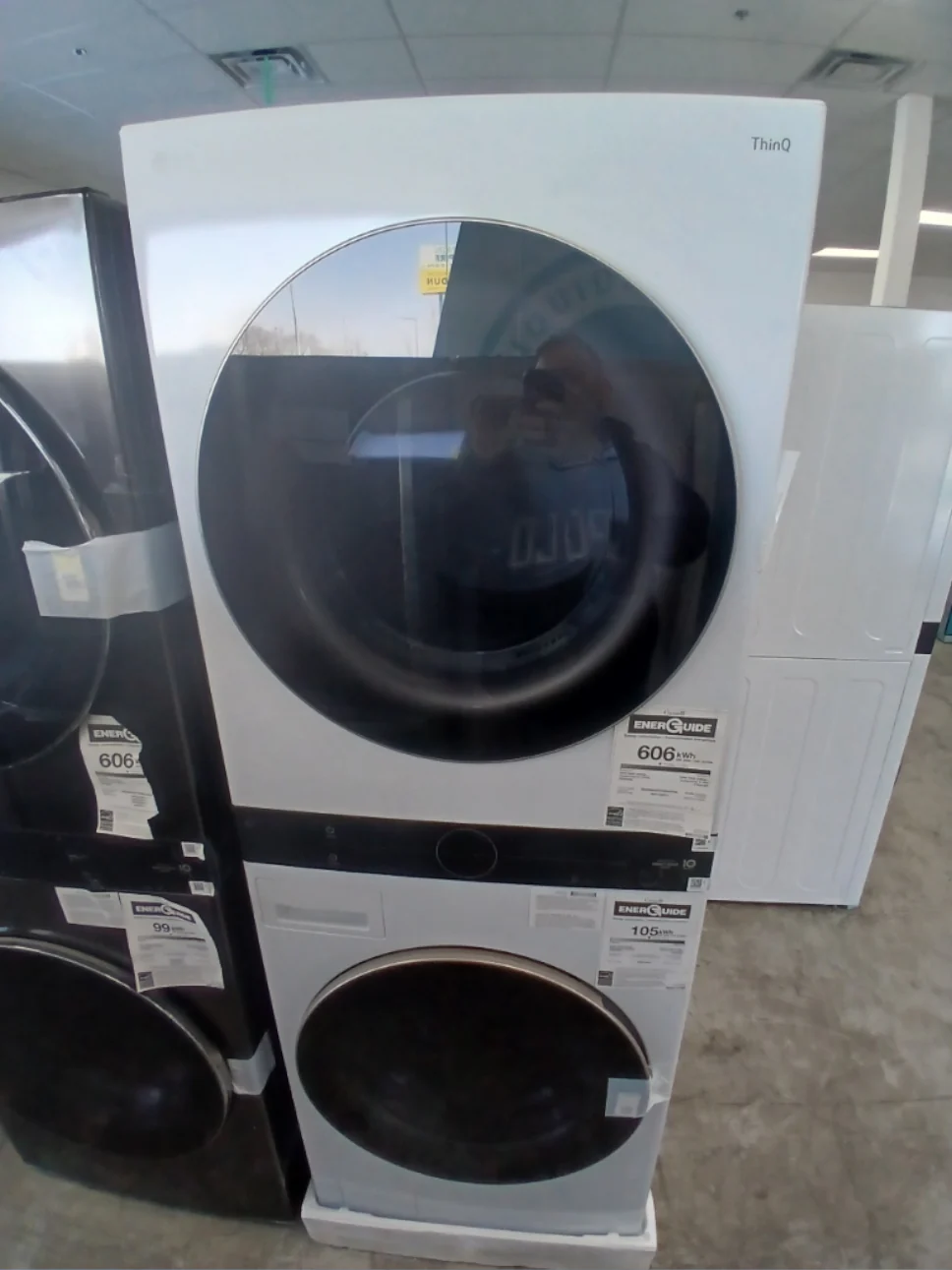 WKE100HWA - LAUNDRY CENTERS - LG - Stacked Washer/Dryer - Electric - White - Open Box - Image 2