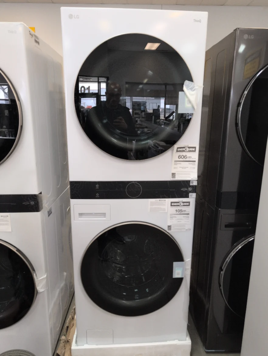 WKE100HWA - LAUNDRY CENTERS - LG - Stacked Washer/Dryer - Electric - White - Open Box - Image 2