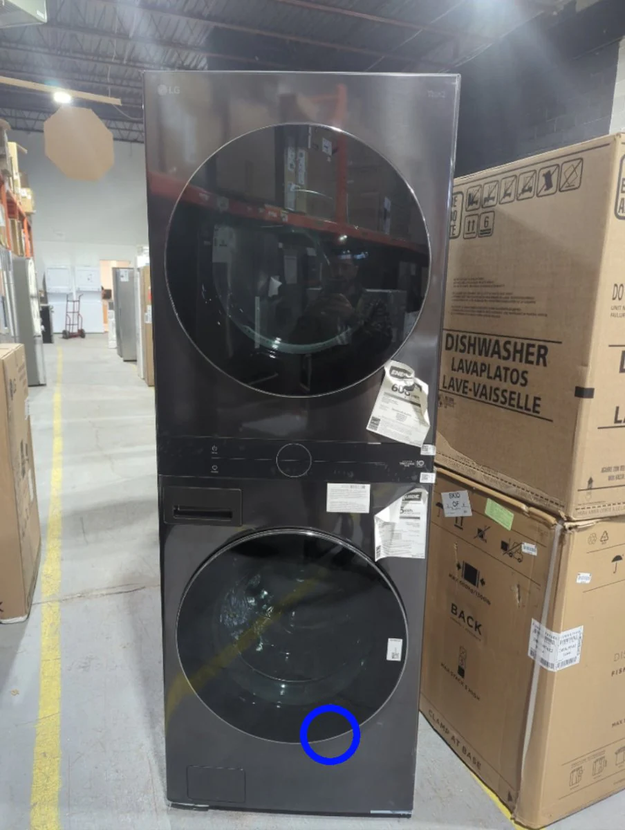 WKEX200HBA - LAUNDRY CENTERS - LG - Stacked Washer/Dryer - Electric - Black Stainless Steel - Open Box - Image 2