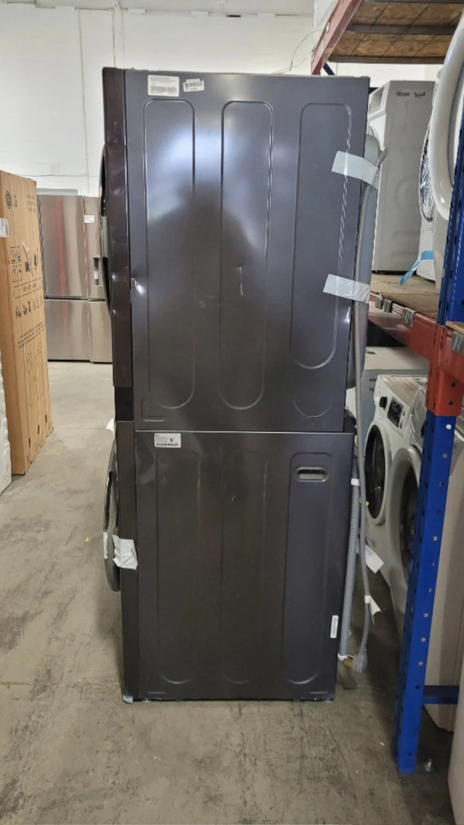 WKEX300HBA - LAUNDRY CENTERS - LG - Stacked Washer/Dryer - Electric - Black Stainless Steel - Open Box - Image 3