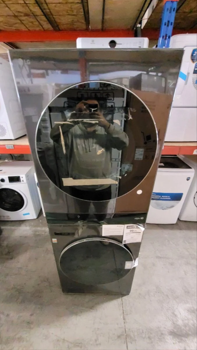 WKEX300HBA - LAUNDRY CENTERS - LG - Stacked Washer/Dryer - Electric - Black Stainless Steel - Open Box - Image 5