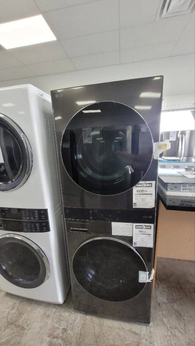 WKEX300HBA - LAUNDRY CENTERS - LG - Stacked Washer/Dryer - Electric - Black Stainless Steel - Open Box - Image 2