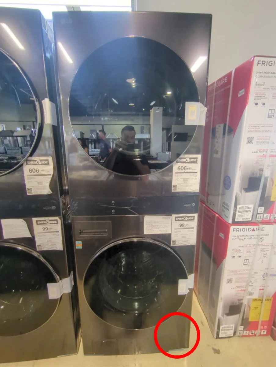 WKEX300HBA - LAUNDRY CENTERS - LG - Stacked Washer/Dryer - Electric - Black Stainless Steel - Open Box - Image 2